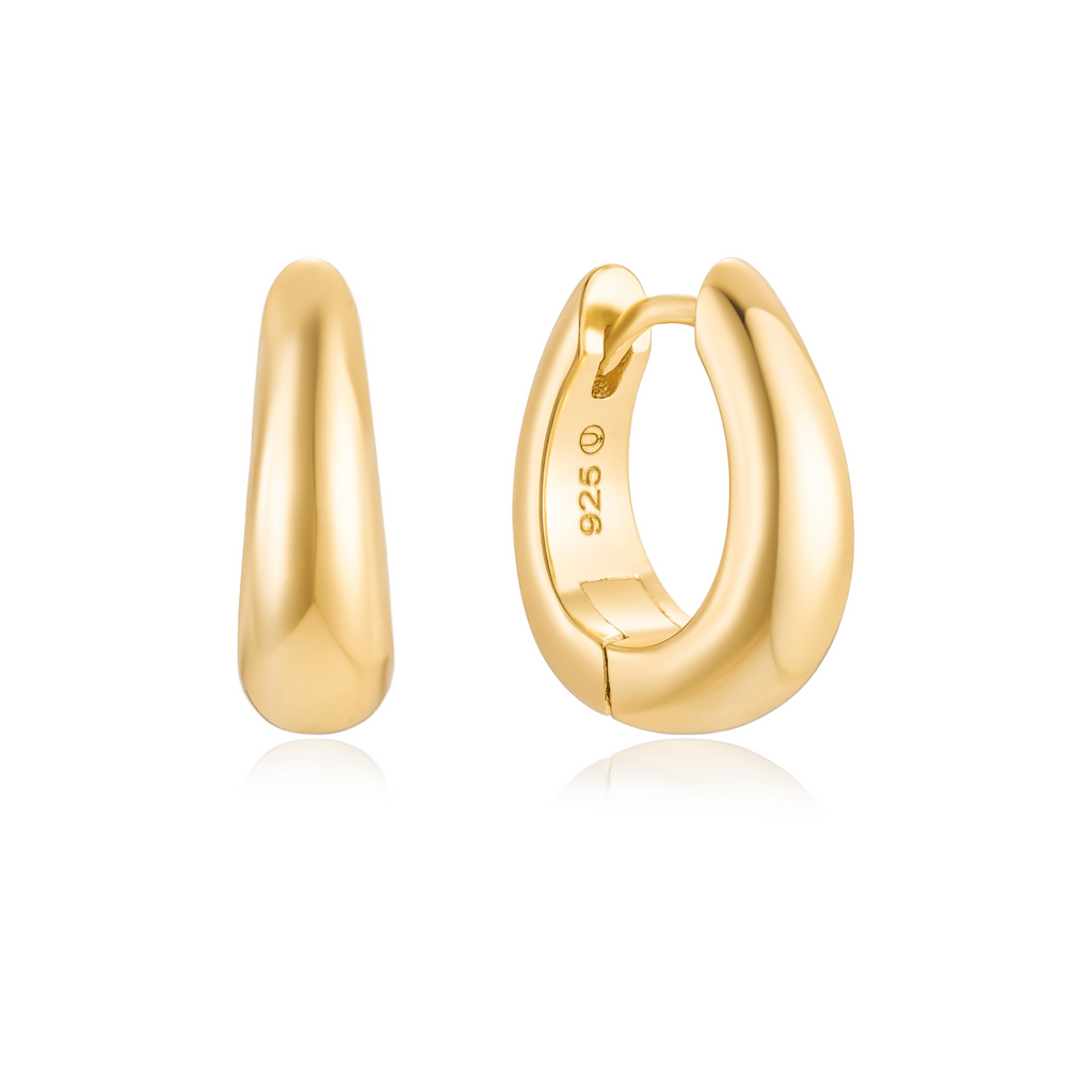 Tapered Huggie Hoops