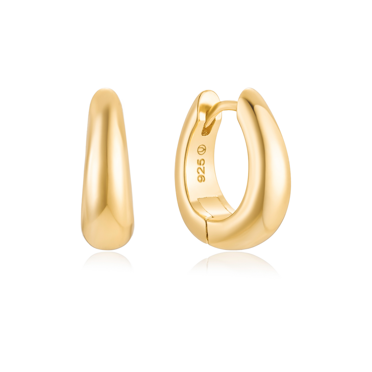 Tapered Huggie Hoops