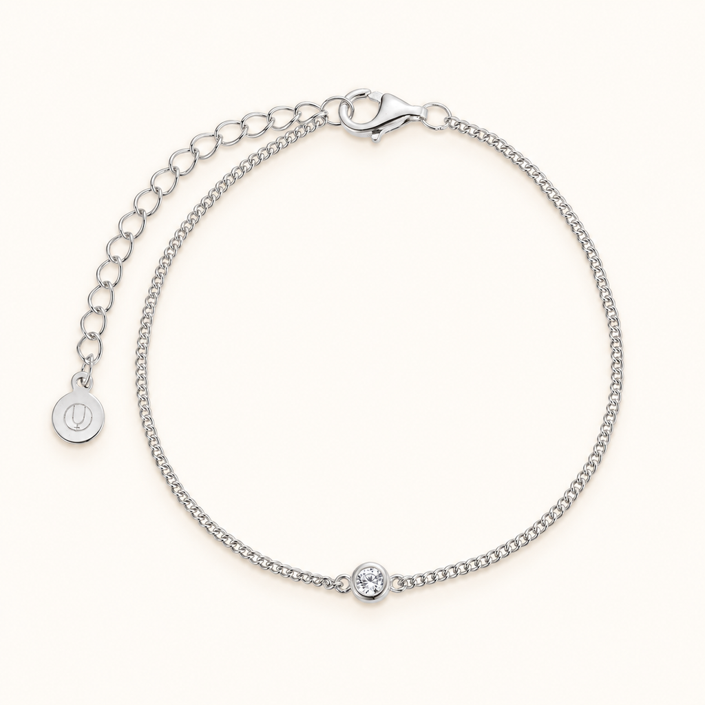 Solitaire CZ Chain Bracelet