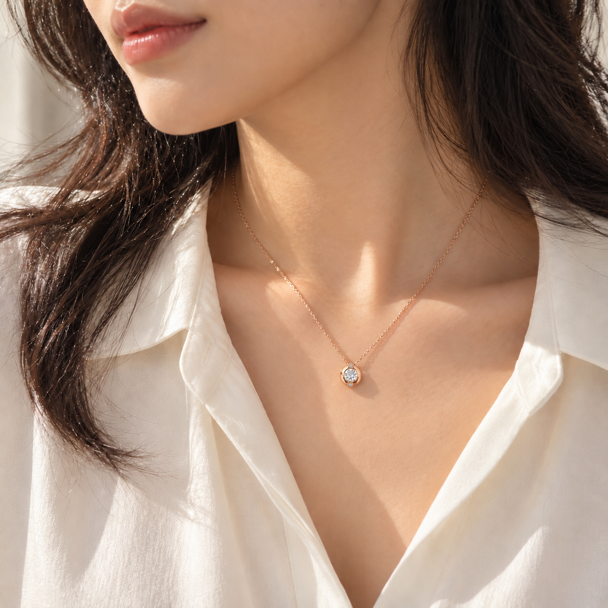 Orbit Crystal Pendant Necklace