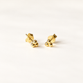 Gold Bead Cluster Stud Earrings