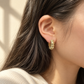 Ridged Hoop Earrings