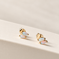 Double Opal Stud Earrings