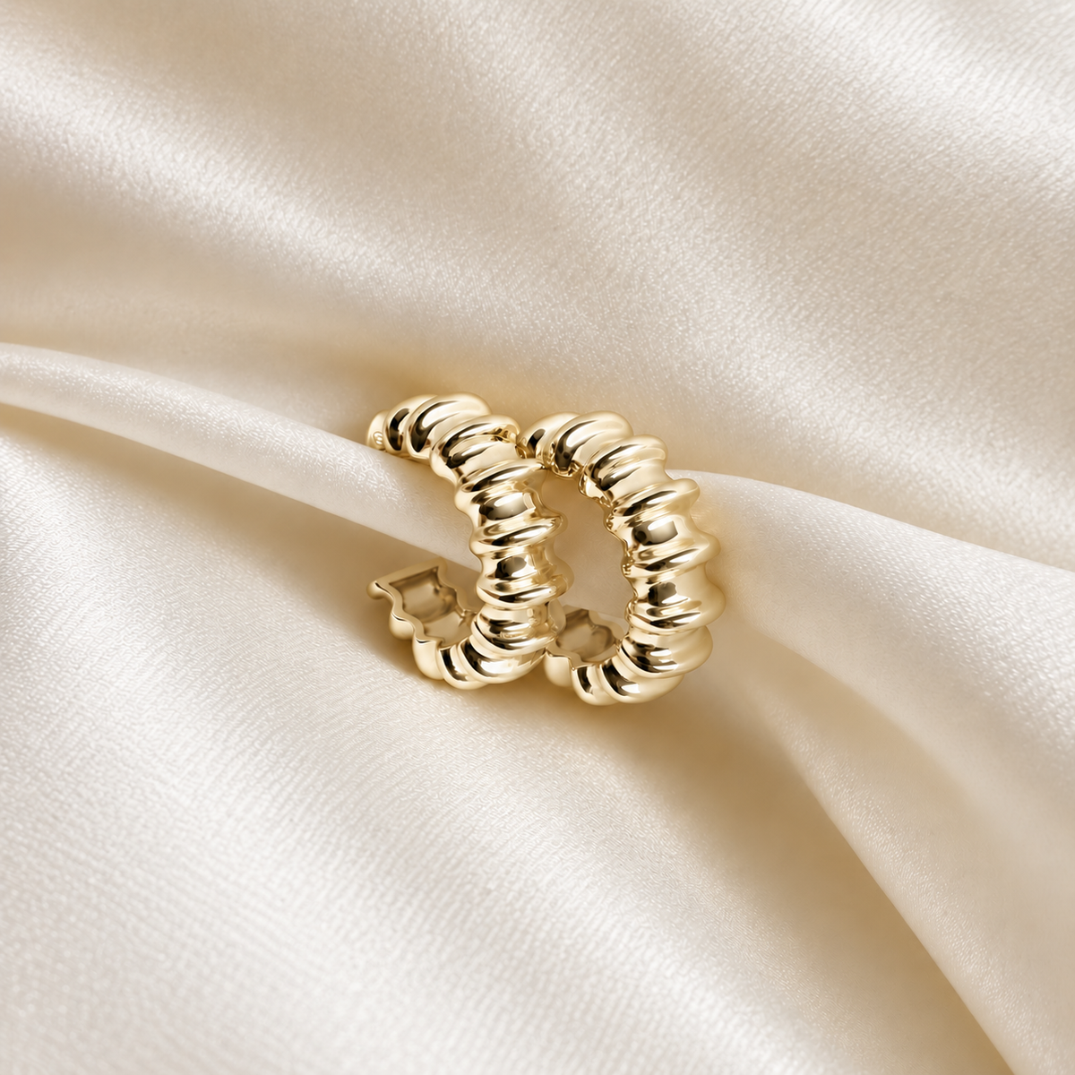 Ridged Hoop Earrings