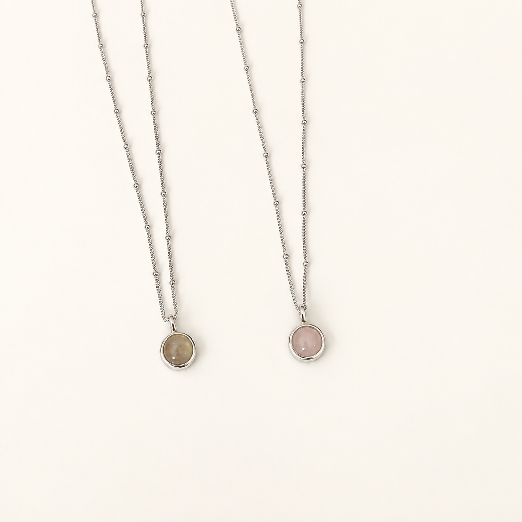 Gemstone Satellite Chain Necklace